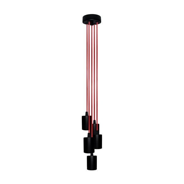 Pět závěsných kabelů Cero Group, červený/černý