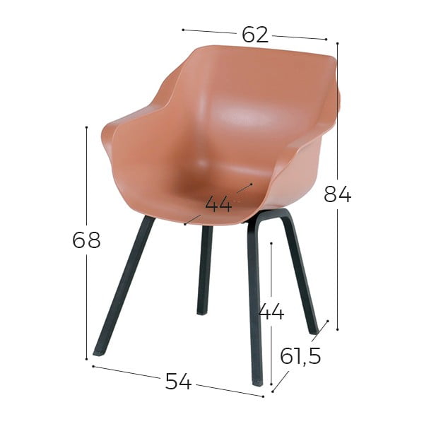 Oranžid plastikust aiatoolid 2tk komplektis Sophie - Hartman-image-2