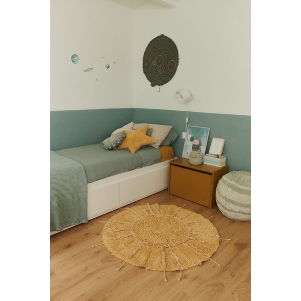 Sinepikollane puuvillane ümmargune vaip ø 100 cm Solar Multishape – Lorena Canals-image-3