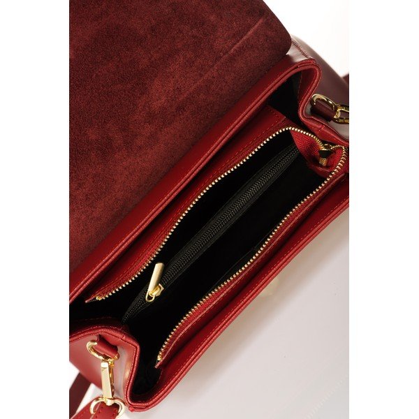 Punane nahast käekott Marta - Federica Bassi-image-1