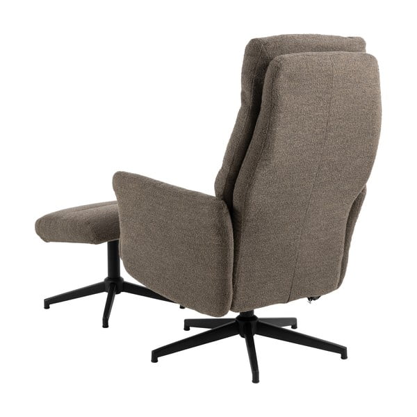 Hallikaspruun bukleekangast lõõgastustool London - Actona-image-4