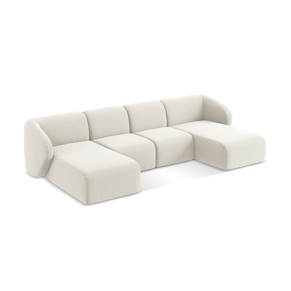 Beež sametist nurgadiivan (U-kujuline) Lani - Makamii-image-2