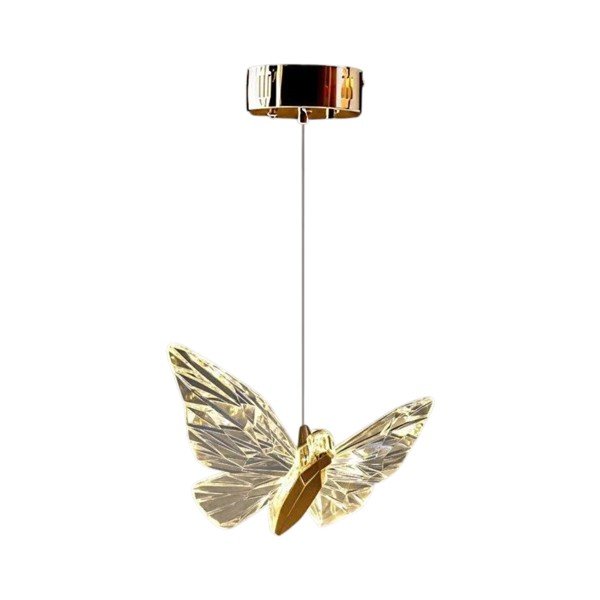 Kuldse värvi metallist LED-ripplamp akrüülklaasist varjuga, läbimõõduga 20 cm Myrna - Opviq lights