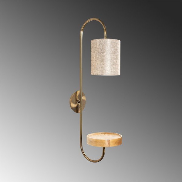 Kuldne metallist seinalamp kreemja varjundiga Opviq lights Marylena - Opviq lights-image-1
