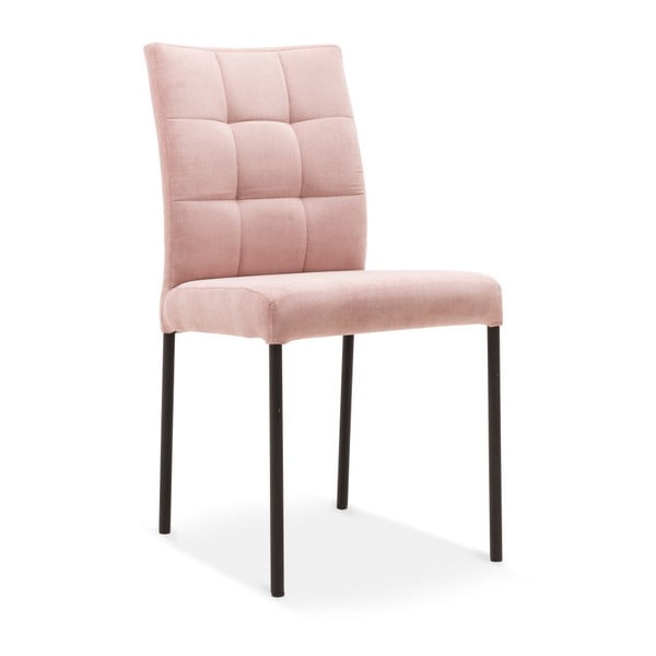 Světle růžová jídelní židle s černými nohami Mossø Duro