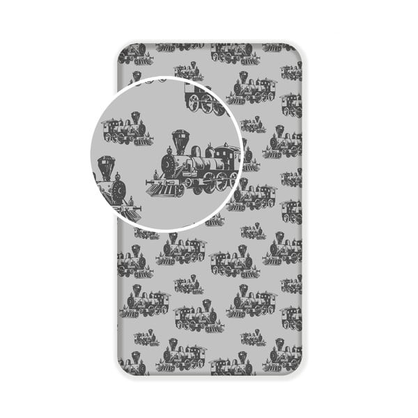 Hall puuvillane laste lina 90x200 cm Train - Jerry Fabrics