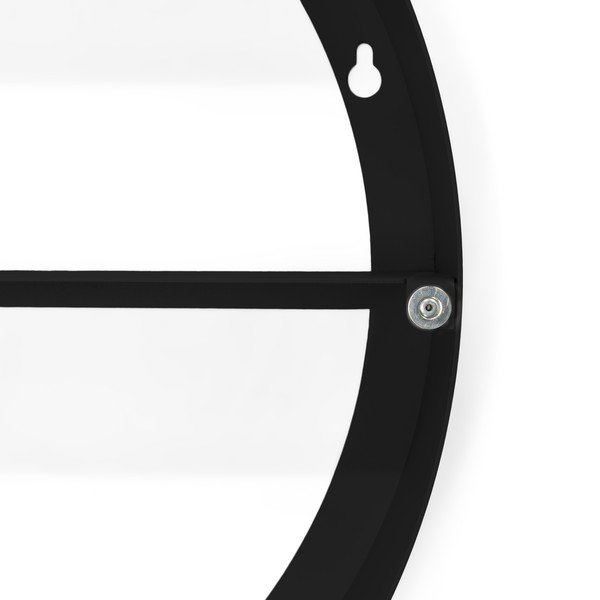 Must metallist rippuv vannitoakapp koos peegliga 55x55 cm Sonnet - Spinder Design-image-3