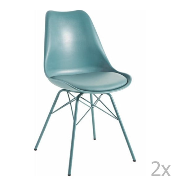 Sada 2 modrých jídelních židlí 13Casa Marianne