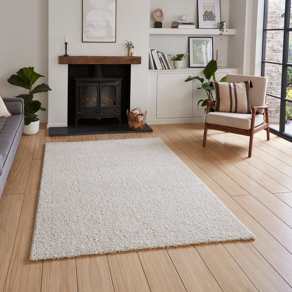 Kreem taaskasutatud kiududest pestav vaip 80x150 cm Bali - Think Rugs-image-1