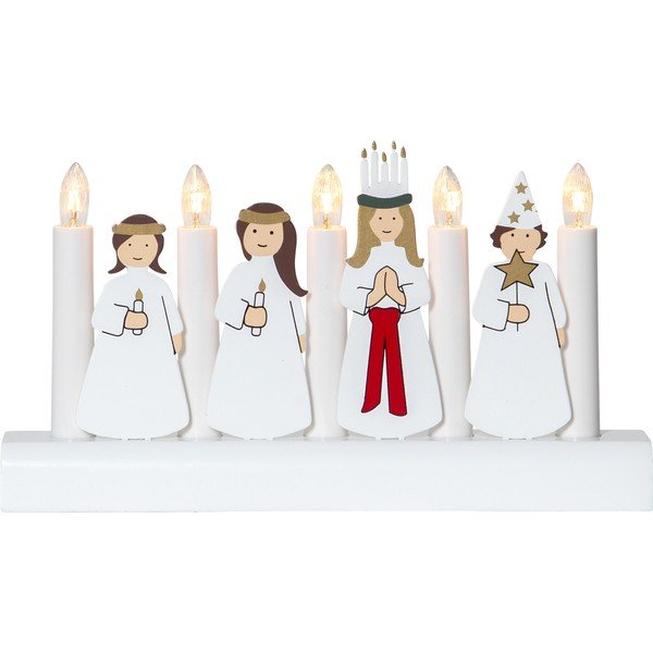 Valge LED jõuluküünla hoidja , pikkus 28 cm Julia - Star Trading-image-2