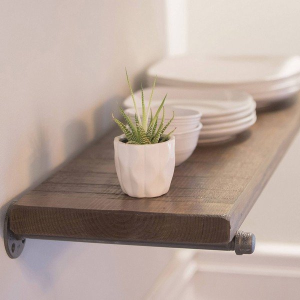 Dřevěná nástěnná police Christop-image-1