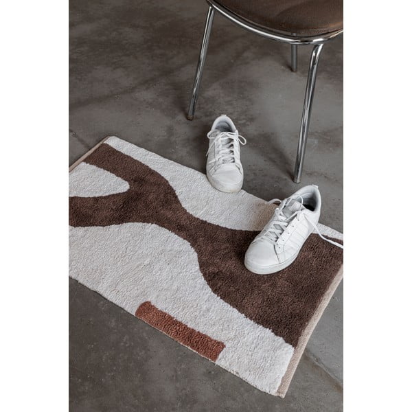 Valge-pruun pestav puuvillane vaip 50x80 cm Figura - Mette Ditmer Denmark-image-2