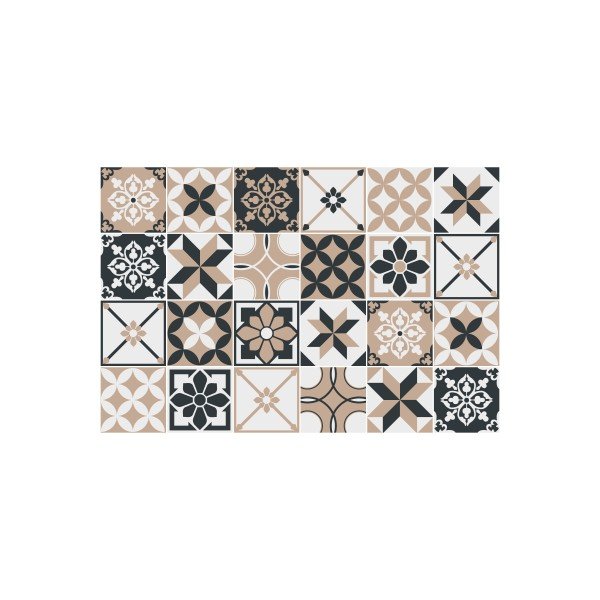 Sada 24 samolepek na stěnu Ambiance Azulejos Aldonio, 15 x 15 cm-image-2