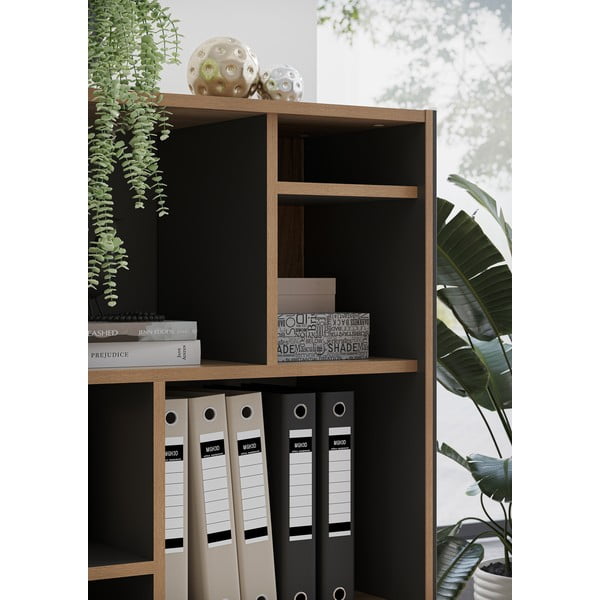 Antratsiitne tammespoonist raamaturiiul 75x120x40 cm Podium - Germania-image-4