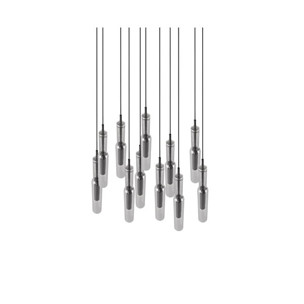 Must-hõbedane LED rippvalgusti klaasist varjuga ø 50 cm Lucent - Trio Select-image-3