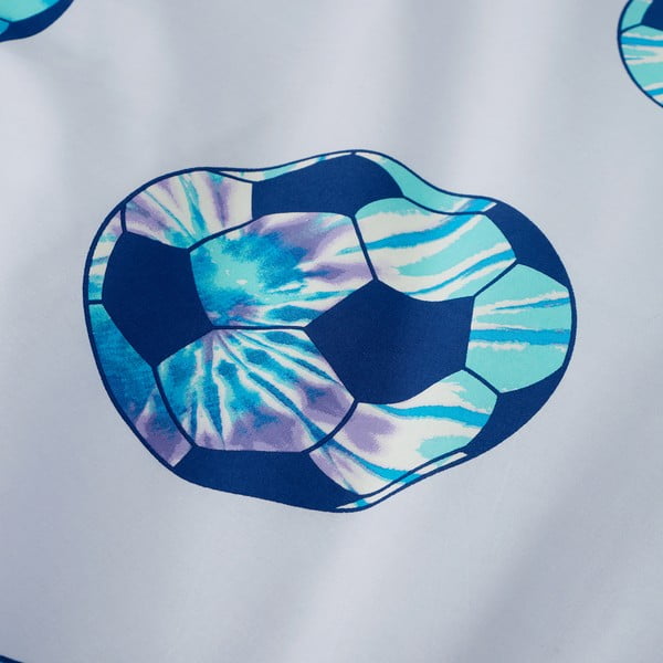 Lilla/türkiissinine laste voodipesu kaheinimesevoodile 200x200 cm Tie Dye Football - Catherine Lansfield-image-4
