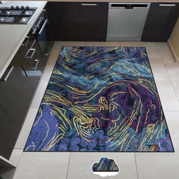 Tumesinine pestav vaip 80x150 cm Swirls - Oyo Concept-image-1