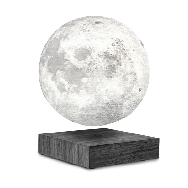 Kuu kujuline must hõljuv laualamp Moon - Gingko