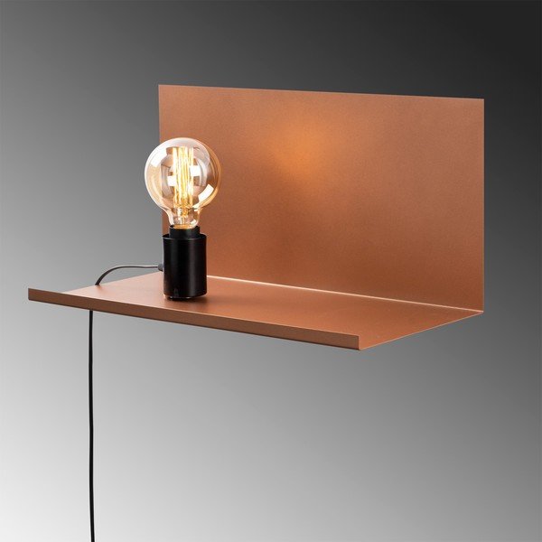 Must/pruun seinavalgusti pistikupesaga – Opviq lights-image-1