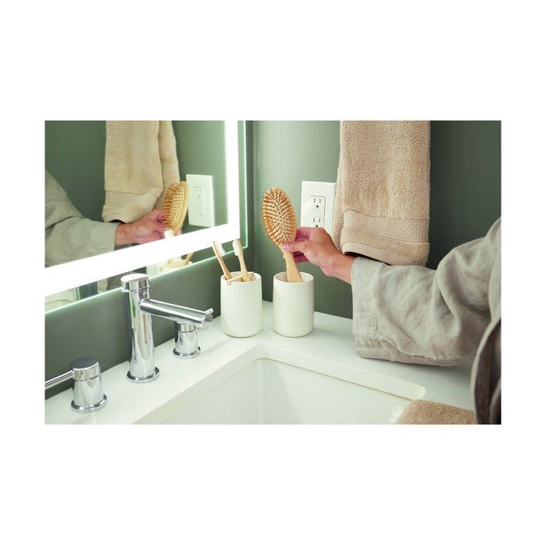 Valge keraamiline hambaharja tass Vanity Eco Vanity - iDesign-image-2