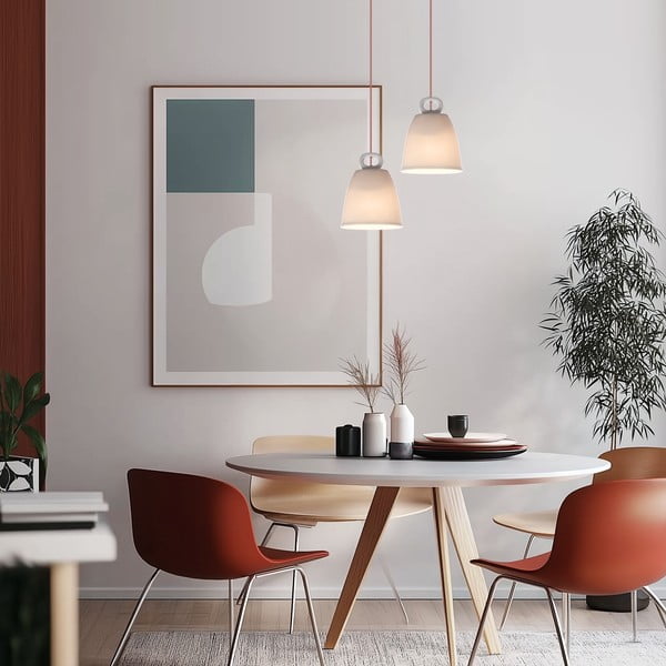 Valge rippvalgusti keraamilise varjuga Sewilla - Candellux Lighting-image-1