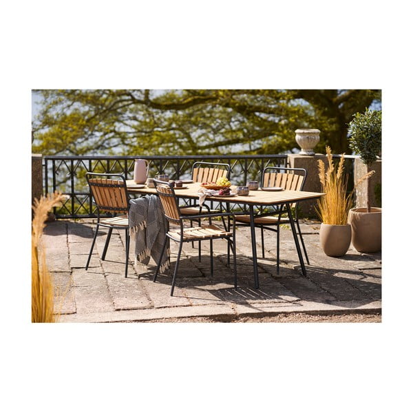 Sinine taaskasutatud puuvillast pleed 130 × 180 cm Izmir – House Nordic-image-2