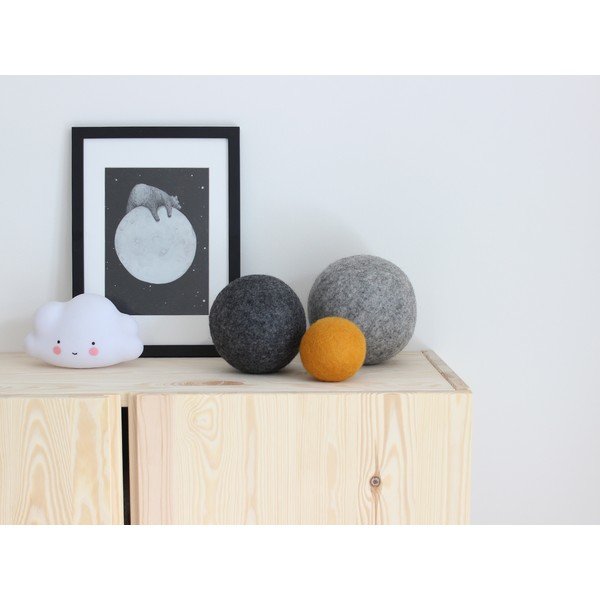 3 dekoratiivse villapallide komplekt Päikeselillepallide komplekt - Wooldot-image-1