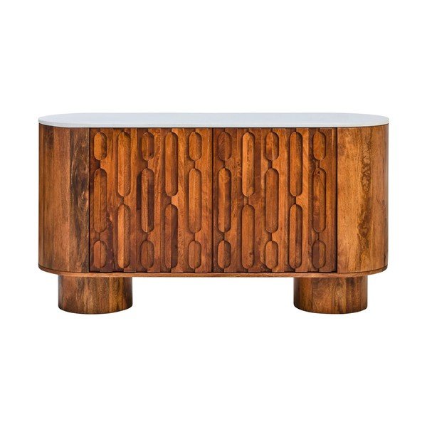 Mangopuidust kummut naturaalses värvitoonis 140x75x45 cm Torcino - Premier Housewares-image-1