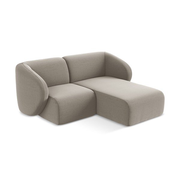 Helepruun sametist nurgadiivan (parem nurk/diivanvoodiga) Lani - Makamii-image-2