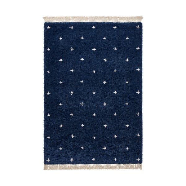 Mereväe sinine vaip Dots, 160 x 220 cm Boho - Think Rugs