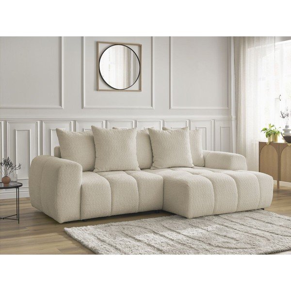 Beež bukleekangast panipaigaga nurgadiivanvoodi (parem nurk) Roxelane - Bobochic Paris-image-3