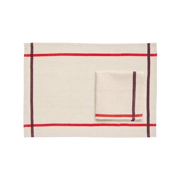 Linaseguga lauamatid, 2 tk komplektis 35x50 cm Delma - Kave Home