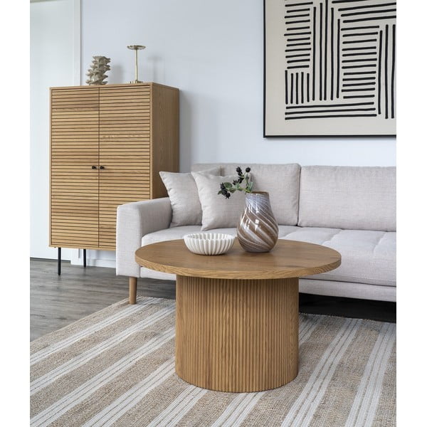 Ümmargune paplispooniga diivanilaud ø 80 cm Boavista - House Nordic-image-1