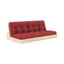 Punane velvetist diivanvoodi 196 cm Base - Karup Design
