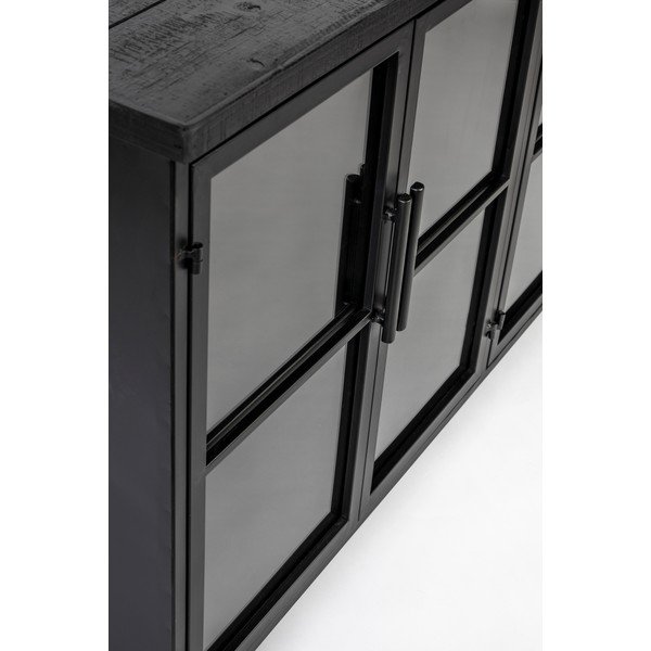 Must metallist vitriinkapp 35x75 cm Ferre - White Label-image-1