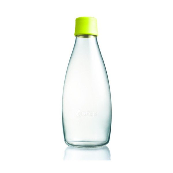 Citronově žlutá skleněná lahev ReTap, 800 ml