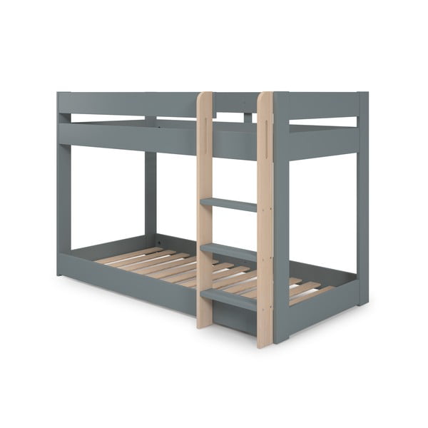 Hallikasroheline laste narivoodi koos voodipõhjaga 90x190 cm Angel – Marckeric-image-2