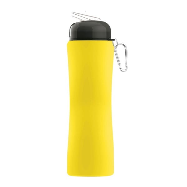 Revoluční sportovní lahev Sili-Squeeze, žlutá, 650 ml
