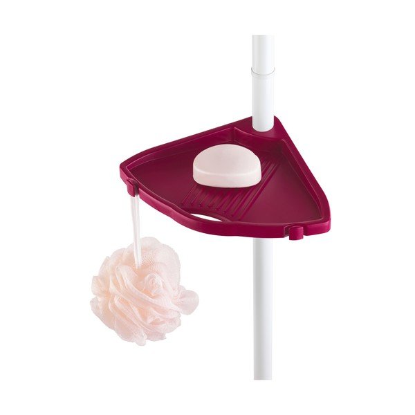 Růžová teleskopická police do sprchy Wenko Compact-image-2