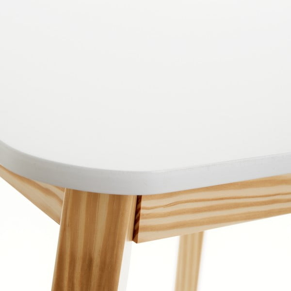 Valge lauaga lastelaud 55x55 cm - Casa Selección-image-1