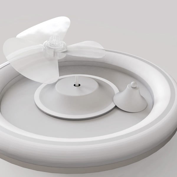 Valge LED-laevalgusti puldiga/ventilaatoriga Alan - SULION-image-4