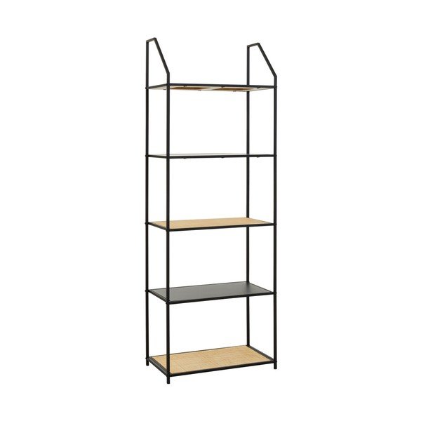 Must/naturaalne metallriiul 61x179x34 cm Depok - Premier Housewares
