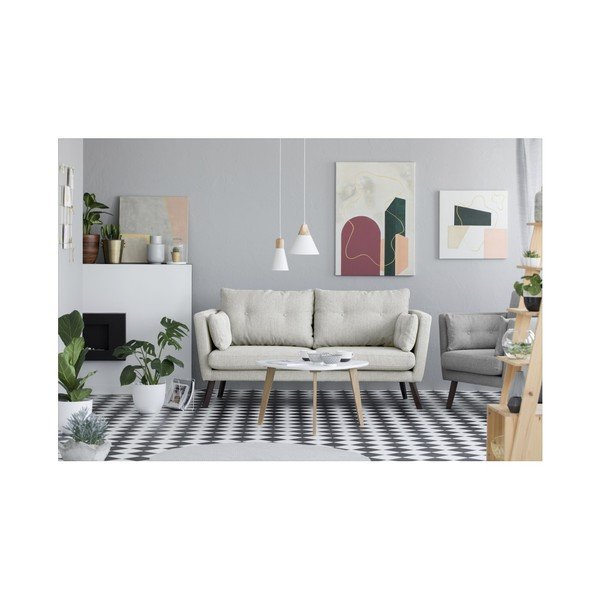 Světle béžová 3místná pohovka Mazzini Sofas Elena-image-2