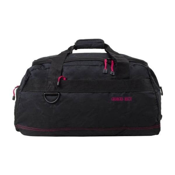 Šedá cestovní taška s růžovými detaily Unanyme Georges Rech, 55 l