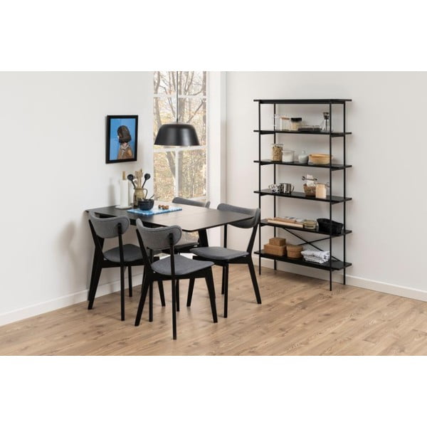 Must tuhkpuidu dekooriga riiul 94x172 cm Angus – Actona-image-1