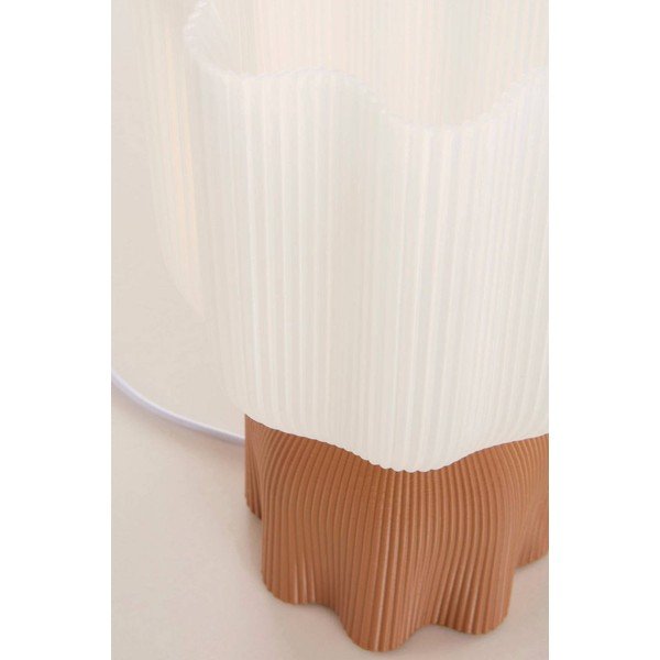 Valge/pruun plastmassist laualamp (kõrgus 27 cm) Camier - Jotex-image-4