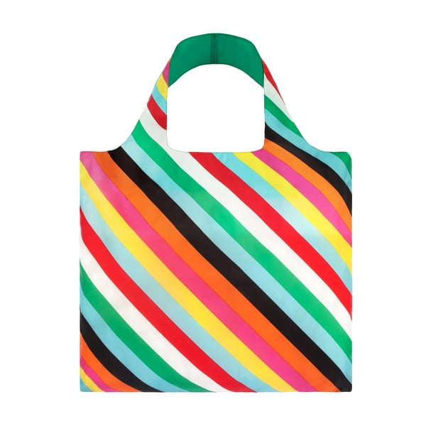 Skládací nákupní taška s kapsičkou LOQI Stripes