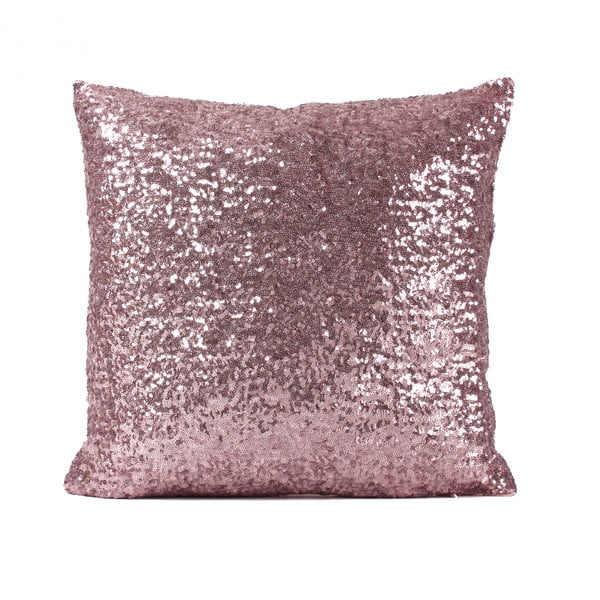 Flitrovaný polštář Shiny Pink, 43x43 cm