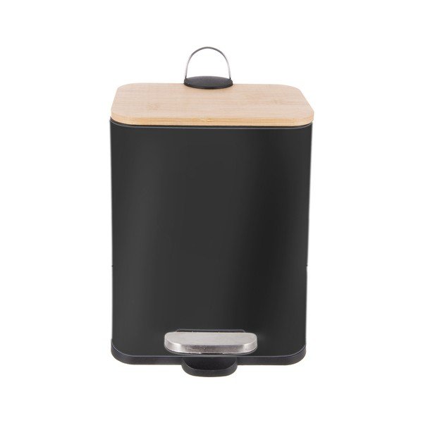 Must roostevabast terasest prügikast 5 l Black - Orion-image-2