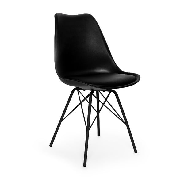 2 musta tooli komplekt musta metallist alusega Eco - Bonami Essentials